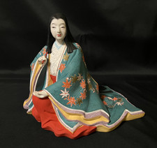 Vintage Japanese Hakata Doll Hidden Shunga Kimono Geisha Clay Pottery Ningyo picture