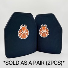 IRON ARMADILLO® Lvl III+/RF2 10x12 Ceramic Rifle Body Armor Plate Stop M855 PAIR picture