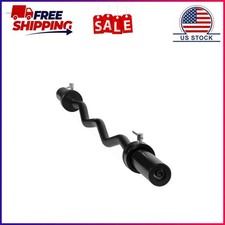 CAP Barbell Solid Steel 47 in. Olympic EZ Curl Bar with Collars, 200lb Capacity, picture