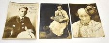 Wallace Beery Vintage 1914 Hand Signed Photograph 3-Lot Sweedie's Era Ultra RARE picture