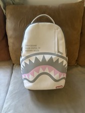 Sprayground Shark Central Midtown Backpack White Gray Shark DLXV Rare picture