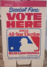 RARE LARGE Vintage 1974 BASEBALL ALL-STAR GAME VOTING BALLOT CARDBOARD DISPLAY picture