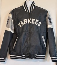 Vintage NY Yankees G-III Carl Banks Genuine Leather Jacket MLB Large picture