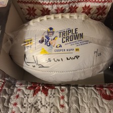 Cooper Kupp Signed Rams LE Triple Crown Logo Football Inscribed 