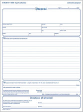 Adams Contractor'S Proposal Forms, 8.5 X 11.44 Inch, 3-Part, Carbonless, 50-Pack picture