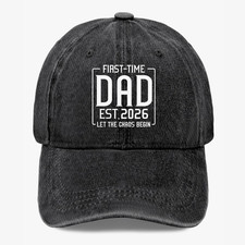 First Time Dad Est 2026 Hat New Dad Gift Dad To Be Baseball Cap Adjustable picture