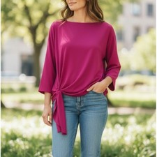 NEW Porto San Francisco Reverie Top Pink Asymmetric Avant Garde Minimalist Sz 4 picture