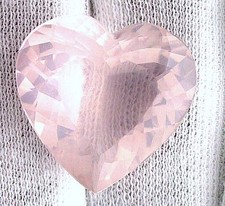 22.90 Carat Heart Madagascar Rose Quartz Gem Stone Gemstone Natural EBS1708 picture