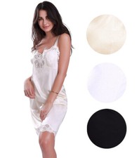 Illusion Women's Premium Nylon Full Slip With Lace Trim Adjustable Straps 2012 picture
