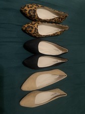 Bella Marie Angie-28 Lot Of 3 Sz 9 In Color Black, Beige And Leopard New READ picture