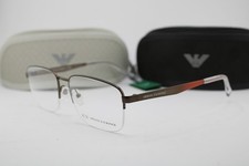 NEW ARMANI EXCHANGE AX 1053 6001 BROWN GUNMETAL CLEAR AUTHENTIC EYEGLASSES 56-18 picture