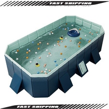 116inch Rectangular Foldable Above Ground Outdoor Kid Adult Kiddie Swimming Pool picture