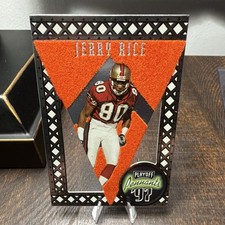 JERRY RICE 1997 PLAYOFF PENNANTS FOOTBALL SILVER ORANGE FELT #7 49ERS picture