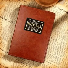 One Minute with God for Men – 365 Devotions (Brown Faux Leather) Fast ship picture