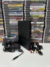 Sony PlayStation 2 PS2 Slim Black Console Bundle –Controller / Cables / Tested picture