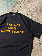 Vintage T Shirt 70s / 80s I’ve Got Some Good Fumes Single Stitch Black Small picture