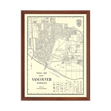 Old Map of Vancouver, WA 1920 - Vintage Vancouver Washington picture