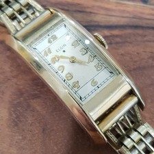 1934 Vintage Elgin Long 46mm Curved Case Men's Mechanical Watch 17J Cal. 483 picture