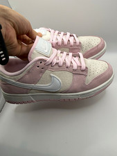 Nike Unisex womens Pink/White Suede Low Top Lace-Up Sneakers US 8 picture