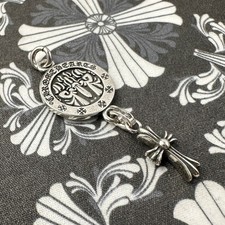 Chrome Hearts Vintage Silver Angel & Cross Motif Medallion Pendant picture