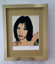 ANDY WARHOL + GORGEOUS 1980's SIGNED + MICK JAGGER + PRINT MATTED & FRAMED picture