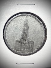 1935-A Germany 5 Reichsmark Silver Coin - Potsdam Garrison Church - Berlin Mint picture