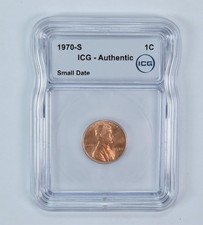 1970-S Lincoln Memorial Cent Small Date Authentic ICG picture