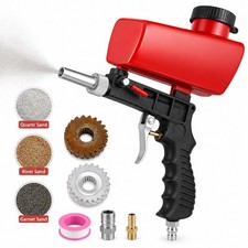 Sand Blaster Gun Portable Air Sandblasting Tool Rust Removal Kit picture