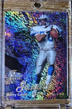STUNNING Barry Sanders 1998 Flair Showcase Row 1 Rainbow Refractor - Rare - Row1 picture