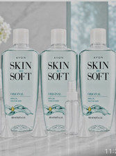3 Avon Skin So Soft Original Bath Oil 16.9 oz Moisturizing/travel spray picture
