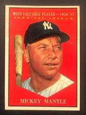 MICKEY MANTLE TOPPS 1961 MVP #475 EX CONDITION. CENTERED, SHARP CORNERS. picture