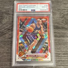 2023-24 Topps Chrome Sapphire Richard Jefferson Red /5 PSA 10 Pop 1 NJ NETS picture