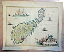 MALTA  1686 DAPPER Olfert UNUSUAL ANTIQUE ENGRAVED MAP 17TH CENTURY picture