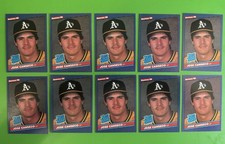 1986 DONRUSS JOSE CANSECO 10 Card Lot RAW ROOKIE OAKLAND A’s JUST PULLED FRESH picture