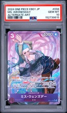 2024 One Piece Extra Booster Ms. Wednesday Japanese Alternate Art PSA 10 #034 picture