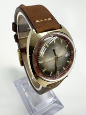 Vintage 1973 Timex Men’s Roulette Wheel Wrist Watch Manual Wind Runs Working 70s picture