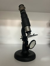 Vintage Wollensak Rochester Microscope Antique Optical Instrument Black Metal picture