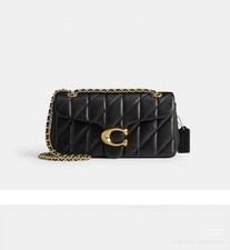 Coach Tabby Shoulder Bag 26 Quilted Black CP150 Outlet New US Seller picture