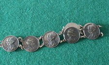 Beautiful Antique Vintage Rare Royal Coronation Birks Sterling Silver Bracelet picture