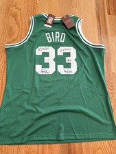 Larry Bird McHale Parish Signed Celtics Mitchell & Ness Jersey PSA Beckett picture