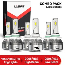 LASFIT 9005 9006 9145 H10 LED Headlight High Low Beam Fog Light Bulb 6000K White picture