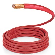 TEMCo 2/0 AWG RED Welding Cable Per-Foot Flexible Copper USA Battery Wire picture