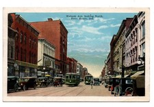 ANTIQUE 1924  POSTCARD WABASH AVE LOOKING NORTH TERRE HAUTE INDIANA picture