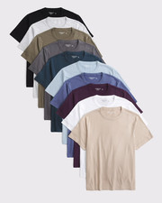 Abercrombie & Fitch 10-Pack Classic Essential Tees light brown mu🔥No Import Fee picture