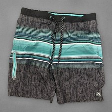 O'Neill Xtreme Speed Board Shorts Teal Striped Surf Men's M picture