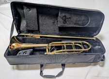 GETZEN 3047AFR Tenor Bass Trombone Professional Model Used With Semi Hard Case picture