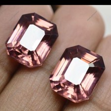 Emerald Cut 15.55 Carat Natural Sapphire Padparadscha Loose Gemstone CERTIFIED picture