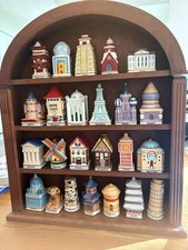 Complete 24-Piece Danbury Mint Spices of the World Set w/ Original Wood Display picture