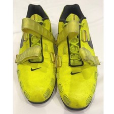 Nike Romaleos 2 Weightlifting Shoes Mens Volt Yellow Black Good Condition picture