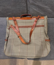 Vintage Polo Ralph Lauren Houndstooth Plaid PVC Leather Garment Bag Luggage picture